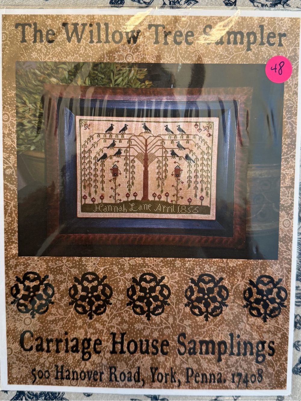 Carriage House Samplings Willow Tree Sampler Chart Kathy Barrick 2007 Birds